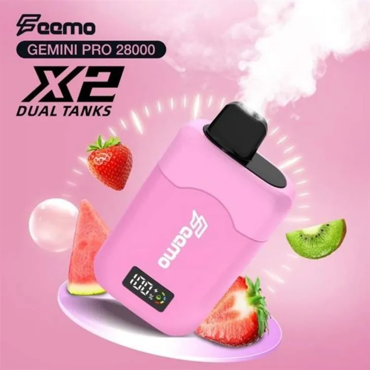 Vaping-Triple-28000-to-30000-Puff-2-Flavors-in-1-New-Vaper-30K-25K-40K-100K-Screen-Disposable-Vape-Big-Spain-EU-Warehouse-Fast-SFeemo GEMINI PRO 28000