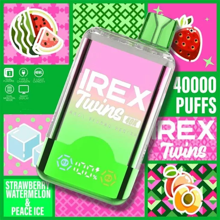 strawberry watermelon & peace ice_IREX TWINS 40K Puffs