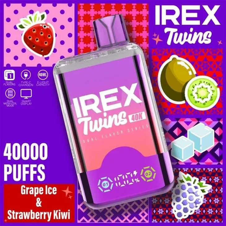 Strawberry kiwi&Grape Ice _IREX TWINS 40K Puffs
