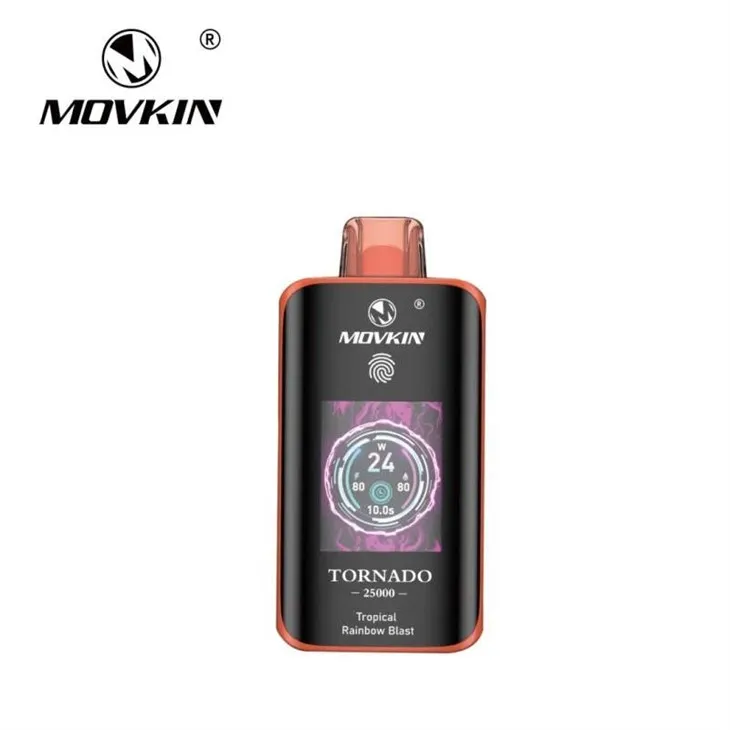 2024-Us-New-Design-TFT-Screen-Dual-Mesh-Coil-Disposable-Vape-Original-Movkin-Tornado-25000-Puffs-Vapes