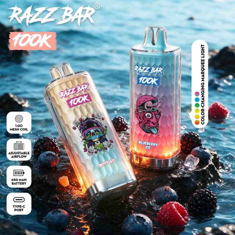 Razz-Bar-100K-100000-Puffs-Disposable-VapeRazz bar 100K