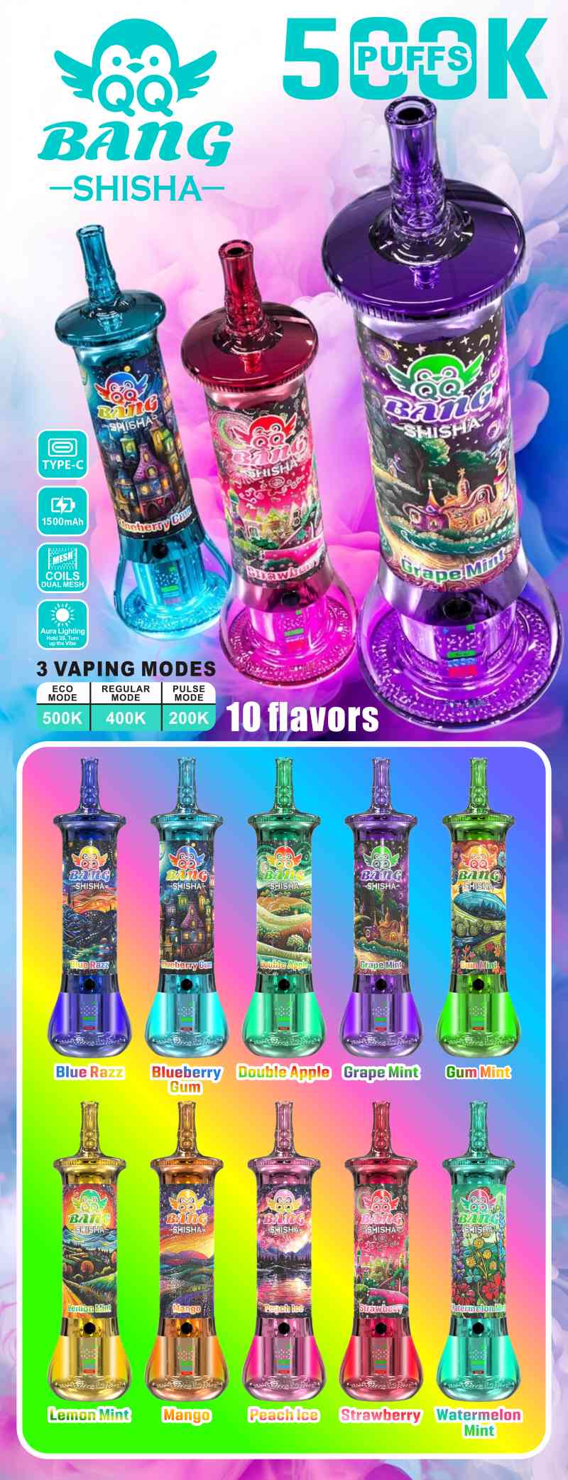 QQ BANG SHISHA 500K 12
