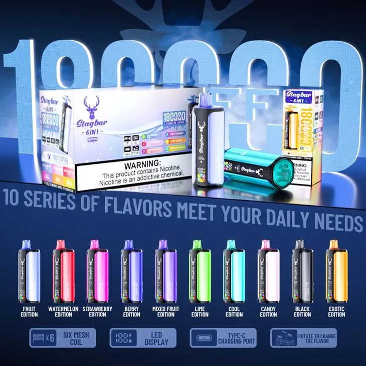 Stag Bar 6in1 180000 Puffs Vape